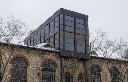 Fassade Nietturm, Instandsetzungskonzept Kulturzentrum Schiffbau, Zürich